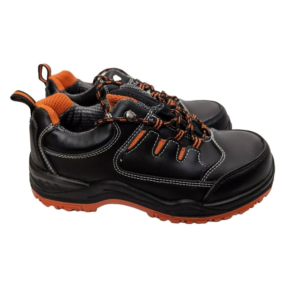 New Black Hammer Composite Work Boots Black & Orange Size 8, US 7 UK, 41 EU NWOB